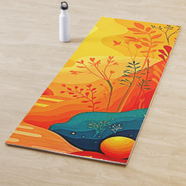 Esterilla De Yoga Arte paisajístico otoñal