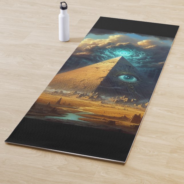 Esterilla De Yoga Arte pirámide azul místico (In situ)