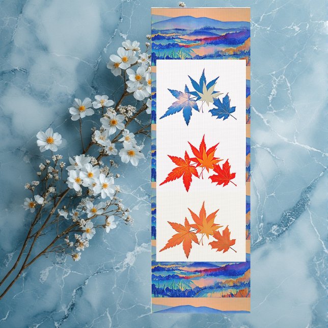 Esterilla De Yoga Arte Resumen moderno Relajante Relajando hojas de  (Modern Abstract Art Soothing Calming Maple Leaves Yoga Mat)