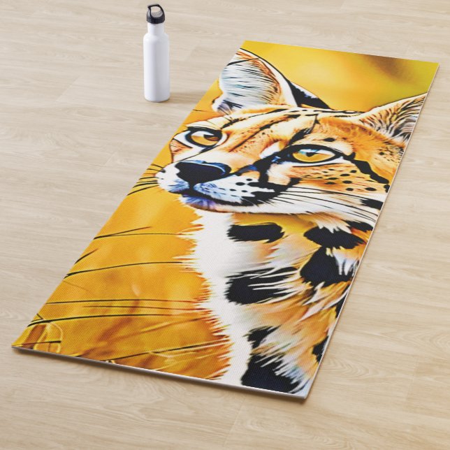 Esterilla De Yoga Arte serval africano (In situ)