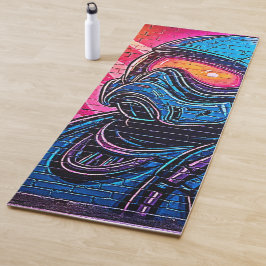 Esterilla De Yoga Astronauta Neon Cyberpunk