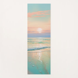 Esterilla De Yoga Atardecer en un tranquilo paisaje de playa