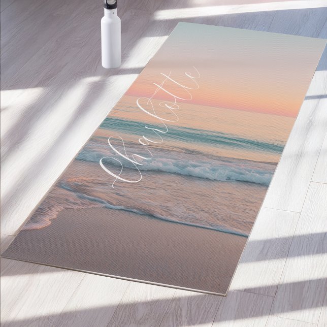 Esterilla De Yoga Atardecer Pastel Personalizado  (Pastel Sunset Custom Yoga Mat)