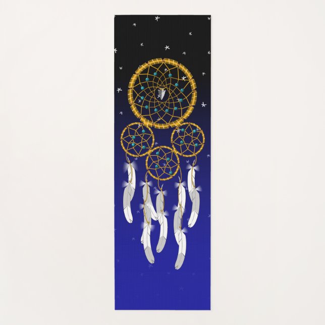 Esterilla De Yoga Atrapasueños--Turquesa Azul Yoga (Anverso)