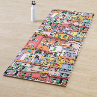 Esterilla De Yoga Attractive watercolor pattern of a community fun