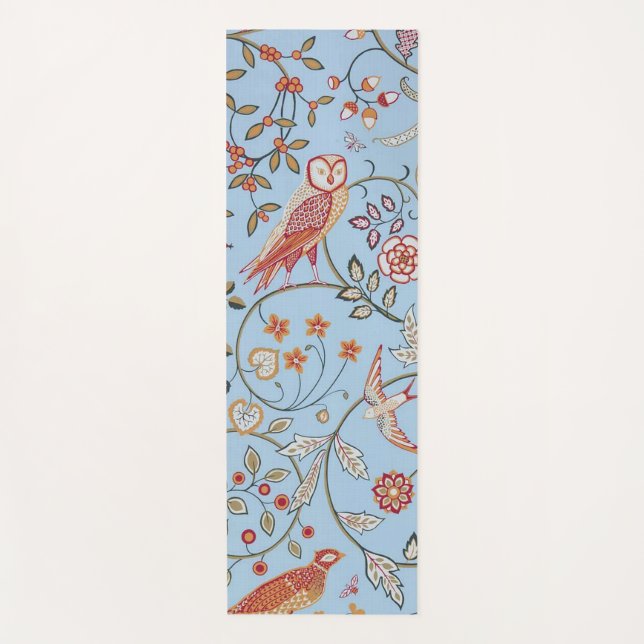Esterilla De Yoga Aves y flores, William Morris (Anverso)