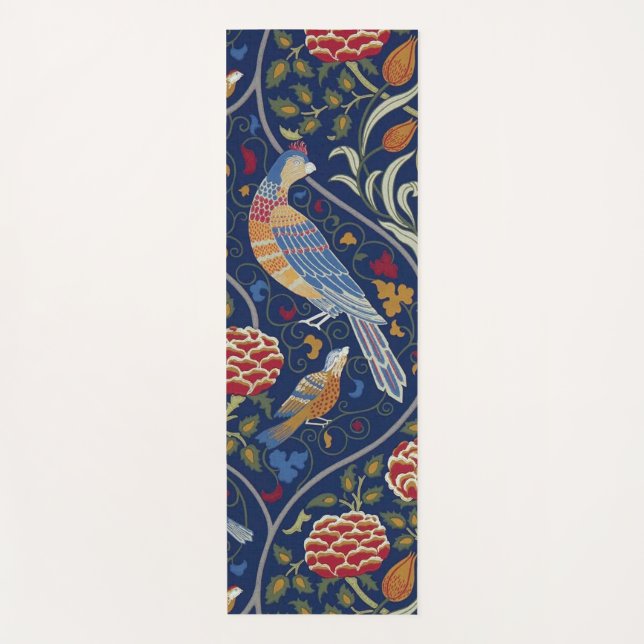 Esterilla De Yoga Aves y flores, William Morris (Anverso)