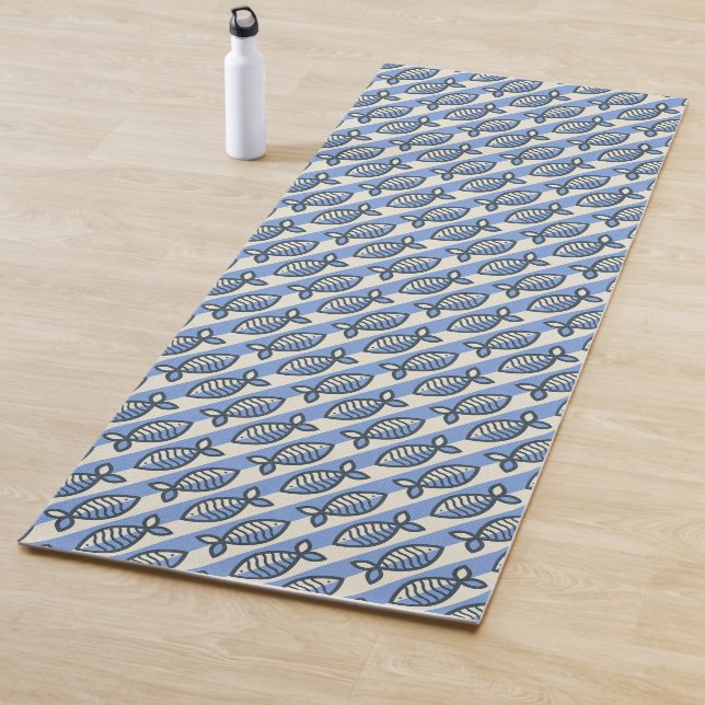Esterilla De Yoga Azul azul retro negrita (In situ)