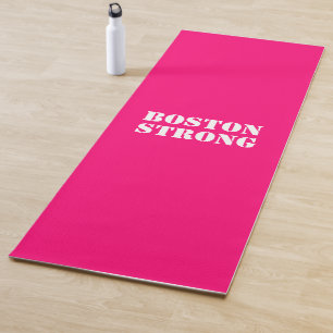 Esterilla De Yoga azul fucsia rosa picante "Boston Strong"