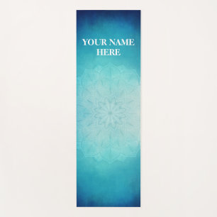Esterilla De Yoga Azul helado natural Mandala Floral
