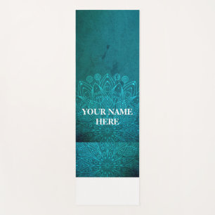 Esterilla De Yoga Azul helado natural Mandala Floral