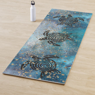 Esterilla De Yoga Azul Purpurinoso de tortuga marina mágica