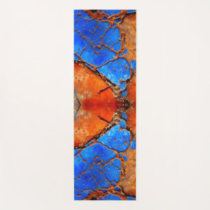 Esterilla De Yoga Azul y Naranja Rusty Metalizado