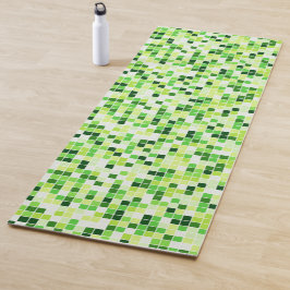Esterilla De Yoga Azulejos de Piscina, Baldosas Mosaico Verdes, Patr