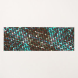 Esterilla De Yoga Azules rojos, arañazos, ladrillos pequeños o reban