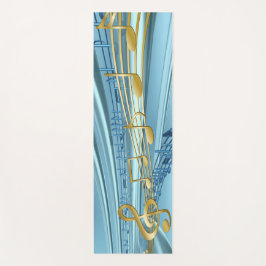 Esterilla De Yoga  Baby blue Musical Notes