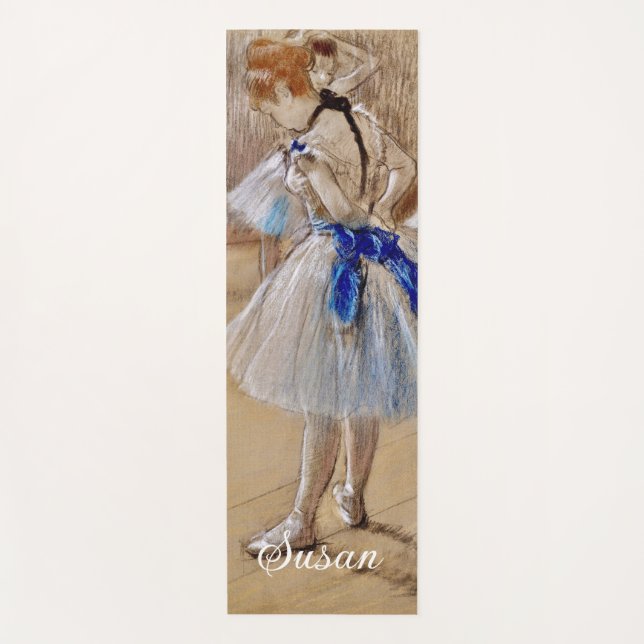 Esterilla De Yoga Bailarín de Degas con lazo azul (Anverso)