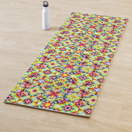 Esterilla De Yoga Baldosas mediterráneas, mosaicos de tinta de alcoh