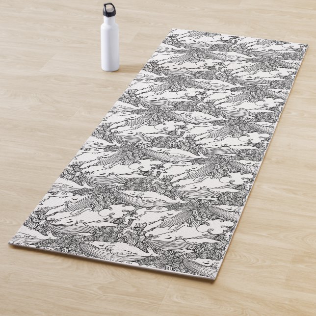 Esterilla De Yoga Ballena jorobada blanca y negra (In situ)