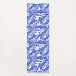 Esterilla De Yoga Ballena monocromática azul