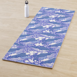Esterilla De Yoga Ballena monocromática azul