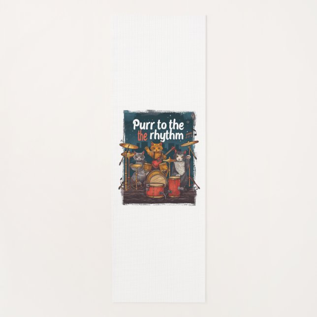 Esterilla De Yoga Banda de gato Rockin (Anverso)