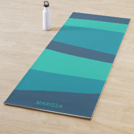 Esterilla De Yoga Bandas de colores Verde azuladas Rayas de color az