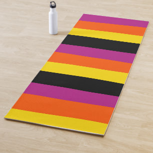 Esterilla De Yoga Bandas desiguales - Negro, rosa, Naranja y amarill