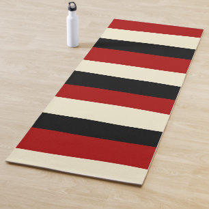 Esterilla De Yoga Bandas desiguales - Rojo y Crema