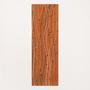 Esterilla De Yoga Bandas rojas onduladas: arte abstracto japonés mod