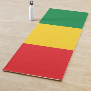 Esterilla De Yoga Bandera de colores verde, dorado (amarillo) y rojo