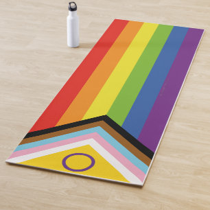 Esterilla De Yoga Bandera de orgullo intersexual de SlipperyJoe's fo