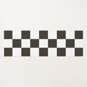Esterilla De Yoga Bandera de verificación (negro y blanco) (patrón d