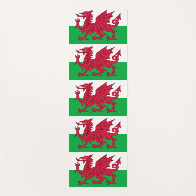 Esterilla De Yoga Bandera del dragón galés (Anverso)