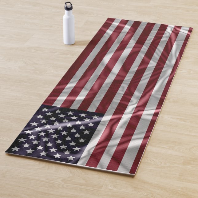 Esterilla De Yoga Bandera estadounidense que enarbola rojo, blanco y (In situ)