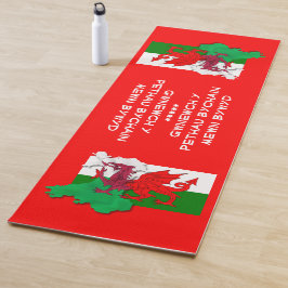 Esterilla De Yoga Bandera galesa de Gales ST DAVID CITA rojo