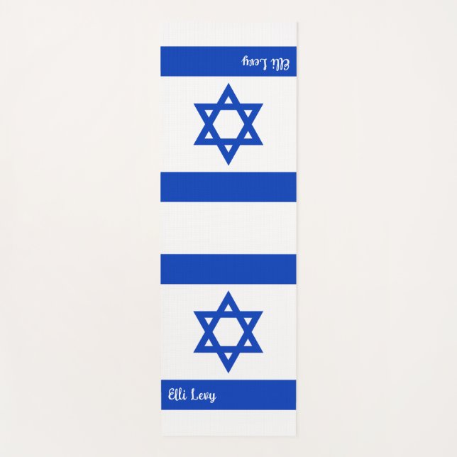 Esterilla De Yoga Bandera israelí personalizada (Anverso)