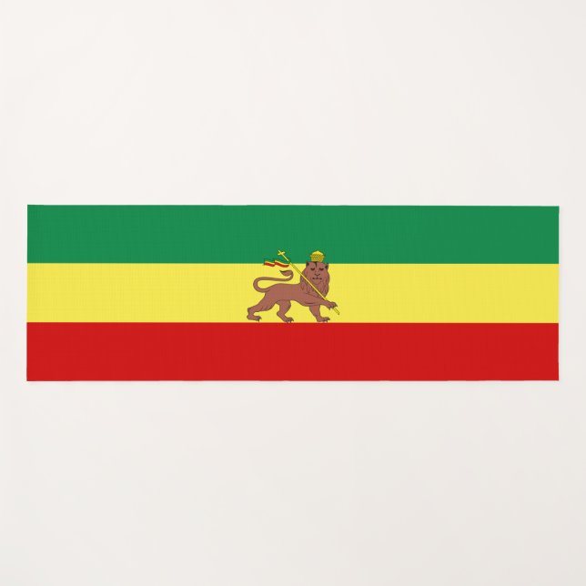 Esterilla De Yoga Bandera rastafari (Rastafarianismo) (Rasta) (Anverso (horizontal))