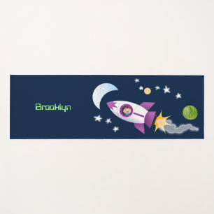 Esterilla De Yoga Barco de cohetes en ilustracion de personalizado e