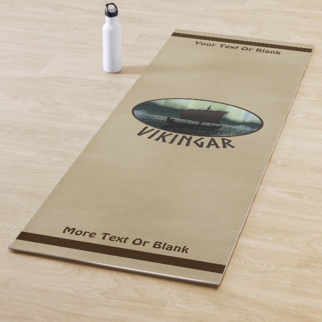 Esterilla De Yoga Barco Viking Bajo Luces del Norte (In situ)