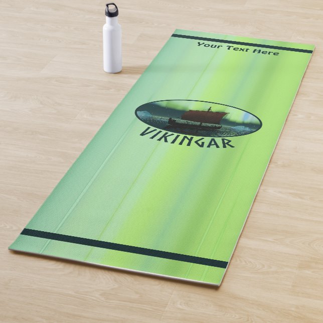 Esterilla De Yoga Barco Viking Bajo Luces del Norte (In situ)