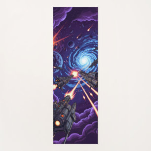 Esterilla De Yoga batalla espacial masiva con starships disparando l