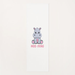 Esterilla De Yoga Bebé lindo Hippo Moo Deng Bouncy Cerdo en Hippop t