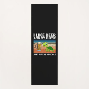Esterilla De Yoga Bebedor De Cerveza Me Gusta La Cerveza Y Mi Tortug