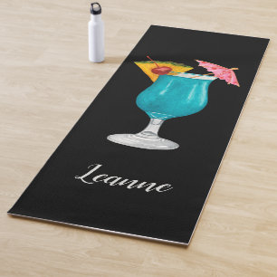 Esterilla De Yoga Bebida Tropical Colorida Personalizada
