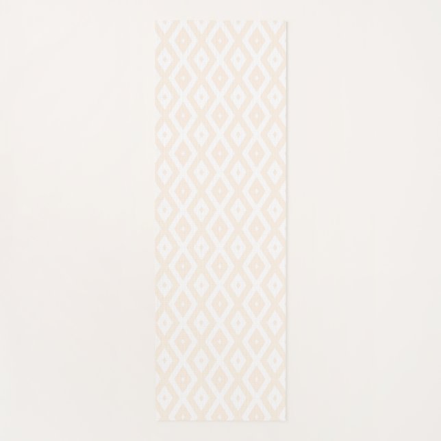 Esterilla De Yoga Beige and white diamond pattern (Anverso)
