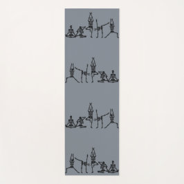 Esterilla De Yoga Bendy Bones - Funny Posing Yogi Skeletons - Gray