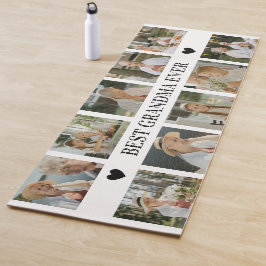Esterilla De Yoga Best Grandma Ever Photo Collage – Gift with Hearts
