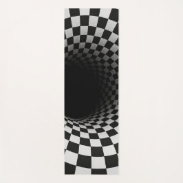 Esterilla De Yoga Black and White Optical Illusion Tunnel