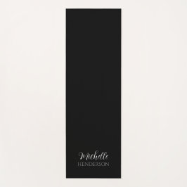 Esterilla De Yoga Black and White Personalized Monogram Name